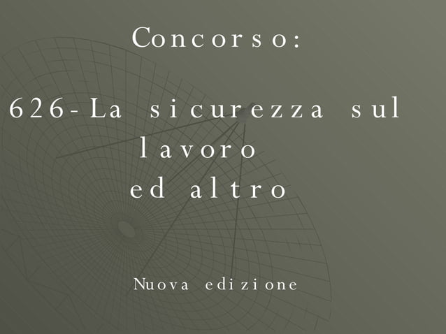 Sicurezza Sul Lavoro 626 New | PPT