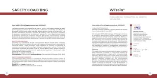 40 41
SAFETY COACHING WTrain®
FORMAZIONE FORMATORI IN AMBITO
SICUREZZA
Corso valido ai fini dell’aggiornamento per RSPP/ASPP.
MODULO METODOLOGICO
Percorso formativo conforme a quanto previsto dal Decreto
Interministeriale del 6 marzo 2013.
Per consulenti, RSPP, QHSE manager, HR Manager che hanno
la necessità di approfondire le proprie conoscenze e capacità
nella gestione di attività formative. L’impianto didattico è
basato sull’alternanza di momenti d’analisi degli strumenti per
fare formazione con momenti di confronto sulle attività già
realizzate e sull’esperienza dei partecipanti. Tutto il percorso
sarà giocato sull’alternanza dei ruoli tra partecipanti e docenti, e
sullo sviluppo delle competenze di animazione e osservazione,
per potenziare le capacità di progettazione, realizzazione e
valutazione delle attività in azienda affidate a formatori interni.
Contenuti
Che cosa è la formazione: le dimensioni di lavoro. Gli obiettivi
della formazione. Il contesto e i ruoli. Come imparano gli
adulti. La preparazione e i luoghi per la formazione (aule,
laboratori, officine, sale riunioni e molto altro). Gli strumenti
per l’aula (lavagne, proiettori e non solo). Le tecniche di
gestione: differenti modalità per una comunicazione
efficace. La costruzione della scaletta (il survival kit per il
formatore). Tipologie di partecipanti, tipi tipici e casi difficili.
Gestire e utilizzare le domande. Il ruolo del formatore. La
valutazione della formazione: apprendimento e gradimento.
Azioni preventive e correttive per l’efficacia degli interventi.
DURATA
24 ore
QUOTA
€ 700,00 + iva
DATE
21, 28 marzo e 4 aprile 2019
09.00 - 18.00
DOCENTE
Elisabetta Zanarini
Consulente e formatore
senior di Fondazione Aldini
Valeriani, realizza attività
di consulenza al ruolo e Executive
Coaching. È PCC - Professional
Certified Coach - ICF (International
Coach Federation Italia).
Una delle dimensioni più strategiche del ruolo di RSPP o di formatore consiste nel saper
padroneggiare gli elementi di comunicazione, motivazione e leadership per influenzare
ed elevare la Performance Safety aziendale. Questo percorso intende offrire agli RSPP e ai
formatori metodologie, tecniche e strumenti di Coaching al fine di generare, consolidare
e valorizzare i comportamenti di sicurezza in azienda. Un mix di apprendimenti teorici
e applicazioni pratiche per: migliorare l’efficacia della propria comunicazione; accedere
facilmente allo stato desiderato; risolvere conflitti e difficoltà nell’applicazione delle norme di
sicurezza e prevenzione; entrare velocemente in sintonia con gli altri; motivare alla sicurezza.
SAFETY COACHING BASE
Coaching: Le 11 competenze di base. Comunicazione efficace. Ascolto attivo. Creazione
dell’empatia. Stabilire la relazione di coaching. Sviluppare consapevolezza e responsabilità.
Domande potenti. I livelli neurologici nella mappatura di coaching. Gli interventi di
cambiamento relativi ai livelli neurologici. Motivazione, leadership e carisma. I 7 driver della
motivazione. Il principio del Golden Circle. Six Human Needs: capire i bisogni umani. Lo
stato risorsa, accedere allo stato d’animo desiderato. La linguistica e l’induzione allo stato.
Portare gli altri in stati funzionali.
Durata: 16 ore - Quota: € 590,00 + iva
Prima edizione: 25, 26 marzo 2019. Seconda edizione: 13, 14 novembre 2019. Sempre 09.00 - 18.00
SAFETY COACHING AVANZATO
Il Framework del Safety Coaching. Le competenze avanzate nel Safety Coaching. Sistemi di
Convinzioni. Il Metamodello per la precisione linguistica. Comunicazione sistemica. La scienza
del comportamento. Valori, mission e allineamento personale. Integrare il Safety Coaching nel
quotidiano.
Durata: 16 ore - Quota: € 690,00 + iva
Edizione: 10, 11 dicembre 2019 dalle 09.00 alle 18.00
Corsi validi ai fini dell’aggiornamento per RSPP/ASPP.
 