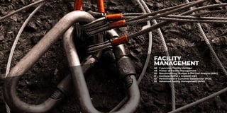 FACILITY
MANAGEMENT
Il percorso Facility Manager
Primer of Facility Management
Benchmarking, Budget & FM Cost Analysis (BBC)
Gestione Edifici e Impianti (GEI)
Performance & Customer Satisfaction (PCS)
Advanced Facility Management (AFM)
48
49
50
51
52
53
 