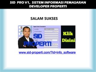 Software Informasi Developer (SID) Pemasaran Properti