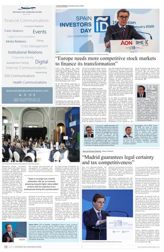 José Luis Martínez-Almeida, the
Mayor of Madrid, participated in
the opening ceremony 15th edition
of Spain Investors Day....