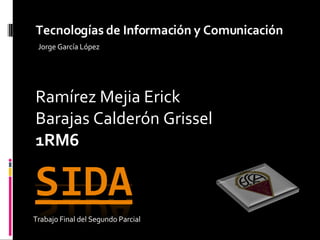 Ramírez Mejia Erick Barajas Calderón Grissel 1RM6 Trabajo Final del Segundo Parcial Tecnologías de Información y Comunicación Jorge García López 