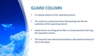 Column Clogging ION EXCHANGE CHROMATOGRAPHY | PPTX