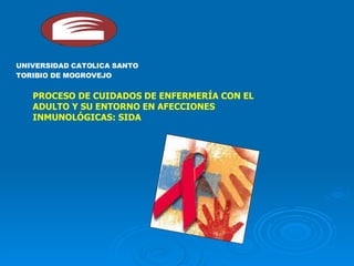 UNIVERSIDAD CATOLICA SANTO TORIBIO DE MOGROVEJO PROCESO DE CUIDADOS DE ENFERMERÍA CON EL ADULTO Y SU ENTORNO EN AFECCIONES INMUNOLÓGICAS: SIDA   