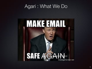 5
Agari : What We Do
 