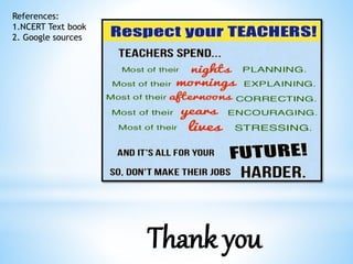 References:
1.NCERT Text book
2. Google sources
Thank you
 