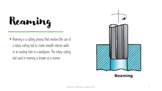 Reaming Machine Process Lathe , Drilling, Milling and Grinding machine | PDF