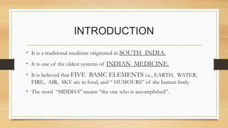 Siddha medicine | PPT