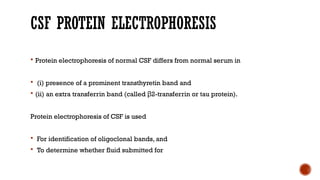 Transferrin Csf Comprehensive Guide to Cerebrospinal Fluid (CSF) Examination and ...