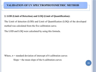 Lod Formuls ANALYTICAL METHOD DEVELOPMENT AND VALIDATION FOR THE SIMULTANEOUS ...