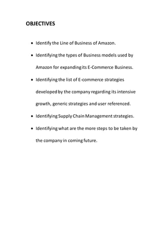 AMAZON - case study - growth of e-commerce | DOCX