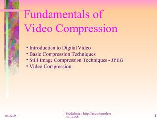 Video compression standard and multimedia concepts | PPT