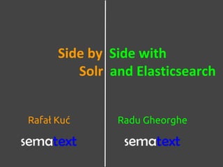 Side by Side with
Solr and Elasticsearch
Radu GheorgheRafał Kuć
 