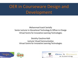 OERs in Courseware Design and Development | PPT