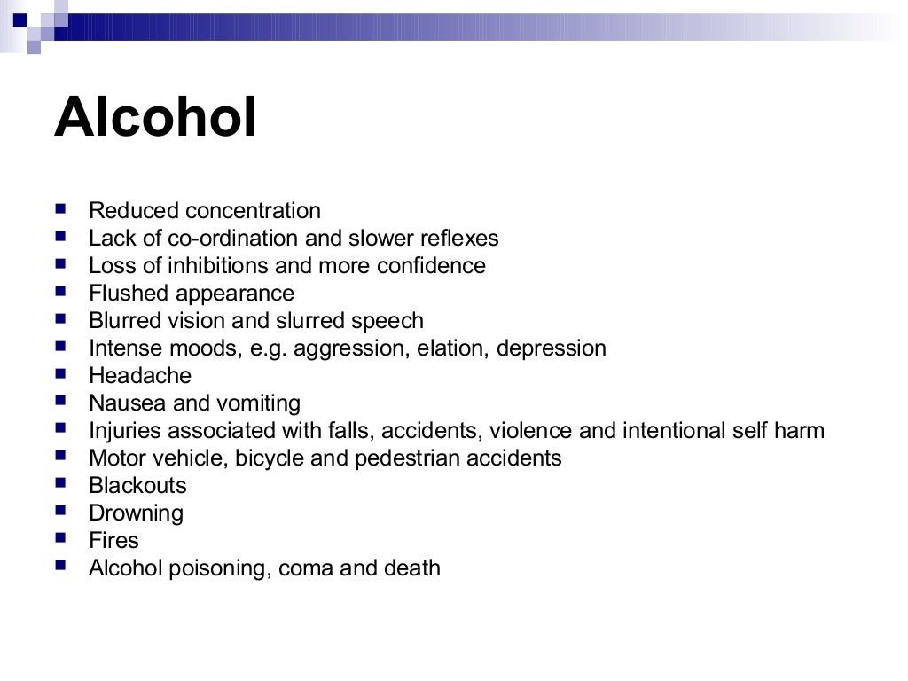 Side effects of different drugs