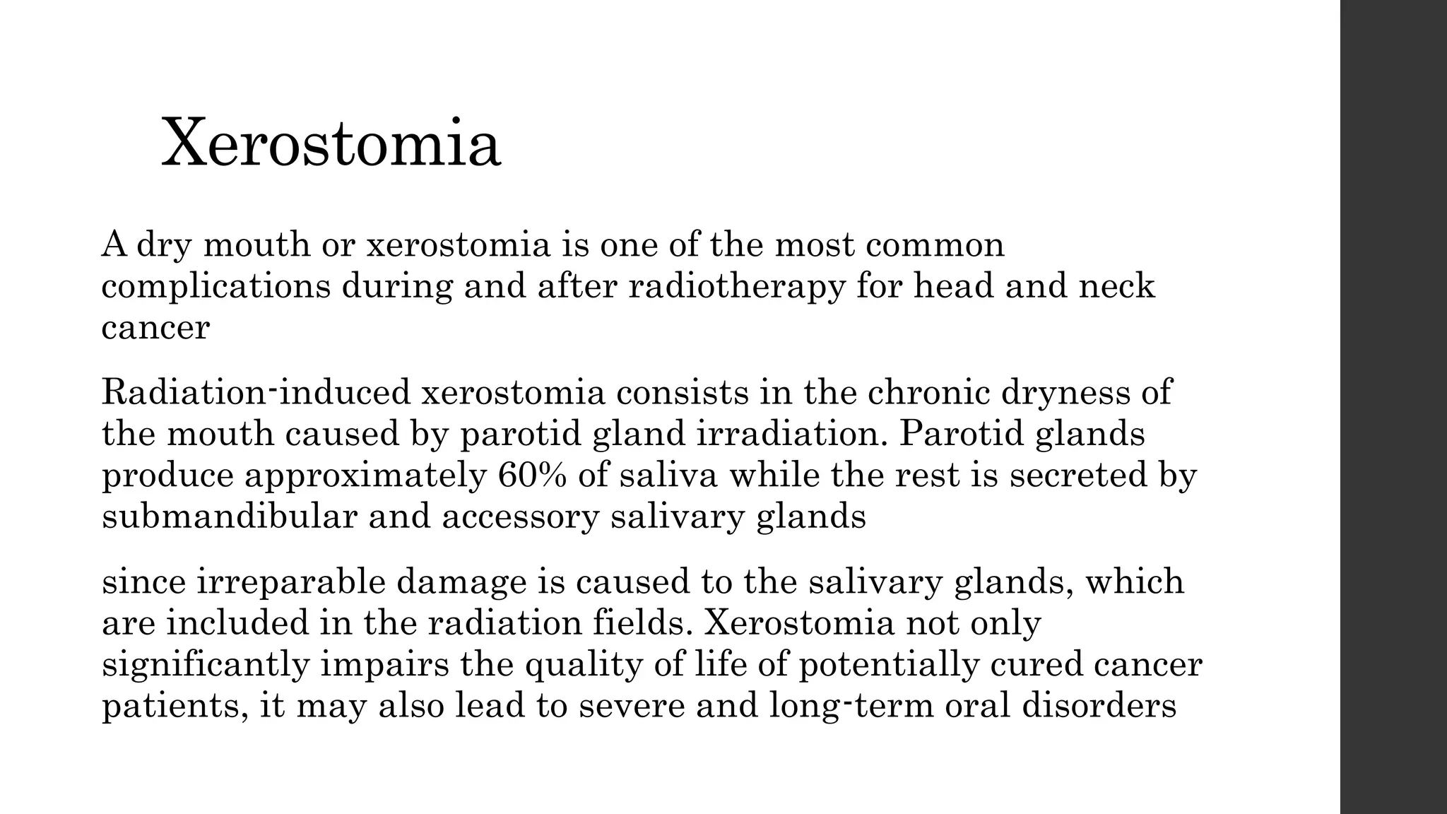 Side effects of radiation in head and neck cancer | PPTX