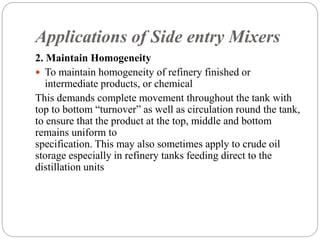 Side entry tank mixers By Engr Muhammad Shahbaz | PPTX