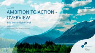 Side event 09/05/2018
AMBITION TO ACTION -
OVERVIEW
Markus Hagemann, Harry Fearnehough
May 2018
 
