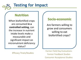 Biofortification in AfricaEvidence of Success and Vision for Scaling Up
