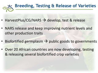 Biofortification in AfricaEvidence of Success and Vision for Scaling Up