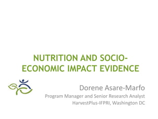 Biofortification in AfricaEvidence of Success and Vision for Scaling Up