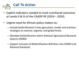Biofortification in AfricaEvidence of Success and Vision for Scaling Up