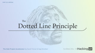 The Side Project Accelerator by David Tintner & Sagi Shrieber
PART 2/2: WRITING
Dotted Line Principle
The
Scribbled 2Pac - Hip Hop poster on Etsy
 