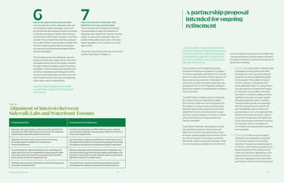 Partnership Overview 44 45
6Use proven approaches where possible
Over the past 18 months, Sidewalk Labs was
encouraged to apply strategies, tools, and
practices that have already proven successful
in Canada and beyond. Rather than reinvent
the wheel, the MIDP seeks to build on what has
worked. This principle informed the proposal
for an IDEA District, which builds on Waterfront
Toronto’s existing authorities and Canada’s
success with geographically targeted devel-
opment strategies.
This principle is also why Sidewalk Labs pro-
poses to finance the roads, transit, and other
municipal infrastructure the project requires
through existing Canadian project financing
strategies. These include using development
and other developer-paid charges for infra-
structure; reinvesting the proceeds from the
sale of public lands in the area; and applying
other value-capture approaches.
Together, these strategies aim to deliver
a project that is largely self-contained and
self-financed.
7Align the interests of Sidewalk Labs,
Waterfront Toronto, and the Public
The Innovation and Funding Partnership
Proposal seeks to align the interests of
Sidewalk Labs, Waterfront Toronto, and the
public, to ensure that Sidewalk Labs only
profits if the public sector does. The table
below highlights a few of these structural
alignments.
These terms and the project economics are
further described in Chapter 3.
Proposed Deal Term Proposed Structural Alignment
Sidewalk Labs would receive a discount on the sale prices of
Quayside and Villiers West lands to account for the additional
requirements imposed by Waterfront Toronto.
If profits from Quayside and Villiers West exceed an agreed-
upon threshold, Sidewalk Labs would pay Waterfront Toronto a
share of the upside value.
Sidewalk Labs would make various forms of financing
and credit support available for municipal and
transit infrastructure.
Such financing is optional and offered at a fixed rate of return;
the public has the ability to choose this financing if it finds that
this option is the best way to achieve the project’s objectives.
To compensate for upfront investments, for achieving core
public outcomes, and for accelerating inclusive growth, Side-
walk Labs would receive performance payments if specific
performance and growth targets are met.
Because these payments are linked directly to Sidewalk Labs’
success at spurring growth beyond baseline expectations, the
payments would arise only after Sidewalk Labs has generated
significant value for the public sector.
Sidewalk Labs would test and deploy certain technology prod-
ucts within the IDEA District.
The public sector would share profits generated by certain
technologies first tested and deployed in the IDEA District.
Fig. 0.6
Alignment of interests between
SidewalkLabs andWaterfrontToronto
A partnership proposal
intended for ongoing
refinement
Just as the MIDP is unprecedented, the Inno-
vation and Funding Partnership Proposal also
breaks new ground; it outlines an integrated,
multidisciplinary approach to urban innova-
tion and its regulation, land use, governance,
data use, and financing.
The Innovation and Funding Partnership
Proposal constitutes a proposal. It is subject
to further negotiation with Waterfront Toronto
and, for certain elements of the proposal, the
three orders of government. Ultimately, the
proposal’s success will require Sidewalk Labs
and government to work together collabora-
tively and to adapt to unanticipated conditions
that could arise.
The MIDP offers a holistic path for achieving
the critical outcomes identified by Water-
front Toronto, which are the driving force for
this project. As this process moves forward,
Sidewalk Labs is fully prepared to work with
Waterfront Toronto, the three orders of gov-
ernment, and the people of Toronto to further
refine the solutions and approaches con-
tained in the MIDP.
In particular, Sidewalk Labs expects to enter
into detailed transaction documents with
Waterfront Toronto (and other levels of gov-
ernment, as appropriate) that include custom-
ary terms to govern the project, consistent
with similar public-private partnerships. While
it is not necessary to detail all of the terms of
such transaction documents in the MIDP, they
can be expected to include market-standard
provisions intended to protect the interests of
all parties, including:
	 Partners. As noted earlier, Sidewalk Labs
anticipates working extensively with
local partners that can bring relevant
expertise as well as additional capital
to the project. This is likely to include
Toronto-based co-developers that
share Sidewalk’s vision for using innova-
tive approaches to improve the quality
of urban life. It is also likely to include
domestic co-investors willing to invest
significant amounts of equity capital
alongside Sidewalk Labs to catalyze
transformative growth. It is expected
that the transaction documents will
permit Sidewalk Labs to strike such
partnerships; in turn, it is expected that
Waterfront Toronto will retain custom-
ary governmental approval rights (not
to be unreasonably withheld) to ensure,
for example, that co-developers or
co‑investors are appropriately qualified
and reputable.
	 Financing. As with any such project,
Sidewalk Labs anticipates using debt
to finance a majority of the capital
required. In typical real estate projects
in Toronto, such financing represents at
least 50 percent of the capital and as
much as 70 percent, depending on the
type of asset, the number of pre-leas-
ing or pre-sale agreements, and other
such factors (the amount of financing is
 