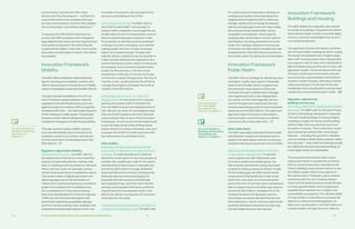 Ch—1 74 75The Innovative Design and Economic Acceleration (IDEA) District
for a pilot project at Quayside to develop an
underground system of tunnels linked to a
neighbourhood logistics hub for deliveries,
storage, waste, and borrowing. By keeping
delivery and garbage trucks off major roads,
the proposal would substantially reduce
congestion and pollution. Advancing the
Quayside plan would require certain upfront
permissions, including permission to tunnel
under city roadways. Based on the success
of the pilot, the IDSG would mandate that new
developments in the IDEA District connect to
the tunnel system for deliveries and sanitation.
Innovation Framework:
Public Realm
The MIDP offers a strategy for delivering more
and higher-quality open space in Quayside,
space that is flexible, better programmed,
and attractive more seasons of the year.
Overseen through a collaborative manage-
ment agreement with a new independent
non-profit, the OSA (see Page 68), the suc-
cess of this approach would pave the way
towards expanding access to improved public
space across the IDEA District. This approach
approach seeks to reduce social isolation,
improve health, and contribute to a vibrant
community life on the waterfront.
IDSG: Public Realm
The MIDP separately proposes that the public
administrator require new developments to
support the open space network, by incorpo-
rating the following requirement into the IDSG:
Requiring new developments to contribute
to open space management. To operate
well-programmed, well-maintained, and
innovative publicly accessible space, the
OSA requires operational funding. But public
funding for these purposes is limited. To help
fill this funding gap, the IDSG would include
a requirement that landlords furnish funds,
which they may pass on to commercial ten-
ants in the form of common area maintenance
fees, to support parks and other open spaces
across the IDEA District. Modelled off of the
funding framework for Business Improve-
ment Areas and Green Benefit Districts that
exist elsewhere in North America, these funds
would be dedicated exclusively to improving
and administering local open spaces.
Innovation Framework:
Buildings and Housing
The MIDP details how Sidewalk Labs intends
to construct buildings in Quayside and Villiers
West that are faster to build, more affordable
to live in, and more sustainable from an envi-
ronmental perspective.
This approach includes the factory construc-
tion of mass timber buildings as tall as roughly
30 storeys; the development of highly adapt-
able “Loft” and stoa (lower-floor) spaces that
can support a mix of uses, from residential to
light manufacturing; and the use of a low-volt-
age power system. Anchored around the use
of factory-built wood construction, the plan
announced an unprecedented commitment
to below-market housing, with below-market
units accounting for 40 percent of the new
residential units, including both purpose-built
rentals and a novel shared equity model.
Regulatory adjustments:
Buildings and Housing
Permitting mass timber buildings and related
advances. The MIDP calls for the use of mass
timber in all buildings developed in Quayside.
This will include buildings of varying heights,
including a roughly 30-storey wood building,
which is taller than any previous wood con-
struction in Canada. This construction would
also incorporate several other novel design
features — including the use of fire-resistant,
environmentally friendly Shikkui plaster (rather
than drywall) — that make the buildings as safe
as traditional concrete and steel buildings, at
much higher levels of sustainability.
The proposed wood construction would
require permission to exceed the six-storey
limit on wood construction imposed by the
Ontario Building Code and permission to use
the Shikkui plaster that is a key aspect of
the construction.45 Sidewalk Labs is actively
consulting with the city’s building depart-
ment and with federal and provincial officials
on these specifications, and is prepared to
establish their benefits from a safety and
sustainability perspective. The ultimate ability
of mass timber construction to proceed will
depend on either provincial legislation to
allow such construction in the IDEA District or
a determination through the city’s “alterna-
For more details
on Public Realm
innovations, see
Volume 2, Chapter 2.
For more details on
Buildings and Housing
innovations, see
Volume 2, Chapter 3.
a Community Improvement Plan under
Section 28 of the Planning Act — sufficient to
ensure that reforms are considered by gov-
ernment and enacted in time for their applica-
tion to this project, and without delaying it.44
To advance the IDEA District’s priority out-
comes, the MIDP proposes a set of targeted
legal adjustments and proposed requirements
that would be included in the IDSG (See the
Supplemental Tables). A few that merit further
discussion are discussed in detail in the follow-
ing spreads.
Innovation Framework:
Mobility
The MIDP offers a detailed, multimodal strat-
egy for ensuring area residents, workers, and
visitors have access to a broad array of mobility
options in Quayside and across the IDEA District.
This plan includes the addition of an LRT sys-
tem to Toronto’s existing streetcar network,
upgrades to bicycle infrastructure, and man-
agement systems to reduce traffic congestion
and ease traffic flow — all while reclaiming parts
of the roadway for public space. The plan also
includes a street network designed to accom-
modate the emergence of self-driving vehicles.
This plan would increase mobility options;
promote affordability and convenience for
residents, workers, and visitors; and attract
further investment and development to the
IDEA District.
Regulatory adjustments: Mobility
Allowing dynamic curbs. The MIDP calls for
the deployment of dynamic curbs where the
amount of space allocated to roadway, side-
walk, or parking would vary based on demand.
When rush hour ends, for example, certain
vehicle lanes could become pedestrian space.
This system relies on lighted pavement and
digital signage, and on the elimination of
raised curbs, instead pursuing one consistent
grade from building front to building front.
As a consequence, it may require exemp-
tions from specifications in Ontario’s Highway
Traffic Act and Toronto’s Municipal Code,
specifically regarding acceptable signage,
and from certain parking rules. Sidewalk Labs
proposes including these adjustments in the
Innovation Framework, with oversight of the
dynamic curbs falling to the WTMA.
Authorizing curb pricing. The MIDP calls for
the WTMA to administer “curb pricing” to
reduce traffic congestion, encourage the use
of alternative forms of transportation, and cut
down on greenhouse gas emissions. Under
the proposal, all vehicles would be assessed
a charge to access curb space, and vehicles
waiting longer than five minutes would pay
higher time-based charges. The plan also
calls for delivery vehicles to pay for permits to
make curbside deliveries (as opposed to at a
central distribution centre, where no fee would
be charged). Such a scheme requires autho-
rization by the province, in the form of an
amendment to the City of Toronto Act to per-
mit the city to adopt this approach. The City of
Toronto, in turn, could authorize the WTMA to
manage the program and apply the funds to
mobility in the IDEA District.
Authorizing ride-hail pick-up / drop-off /
staging zones. To move away from curbside
parking and reduce traffic in the IDEA Dis-
trict, the MIDP envisions the establishment of
ride-hail pick-up, drop-off, and staging areas
that would shift based on demand. Sidewalk
Labs proposes that, as part of the Innovation
Framework, Toronto amend its Municipal Code
to permit these dynamically shifting areas,
require drivers to comply with these rules, and
empower the WTMA to modify and work with
law enforcement to administer them.
IDSG: Mobility
Requiring increased bike parking and bike
lane access or bike priority streets for all new
buildings. To make bicycles and e-bikes an
attractive transit option for as many people as
possible, the mobility plan calls for an unprec-
edented level of bike access in Quayside and
across the IDEA District through dedicated
lanes and bike priority streets. Consequently,
Sidewalk Labs has advanced designs for
Quayside with bike access to all buildings
and expanded long- and short-term bicycle
parking, and proposes that these constitute
requirements for new developments in the
district (as well as a component of future pre-
cinct plans for the area).
Facilitating underground delivery tunnels and
a neighbourhood logistics hub. The MIDP calls
For more details on
Mobility innovations,
see Volume 2,
Chapter 1.
 