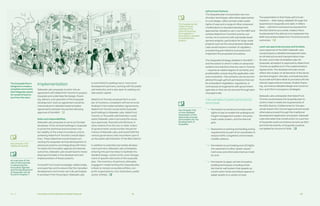 Ch—2 94 95Innovation and Funding Partnership Proposal
Implementation
Sidewalk Labs proposes to enter into an
agreement with Waterfront Toronto to acquire
Quayside and undertake the design, financ-
ing, delivery, and operation of the Quayside
development. Such an agreement would be
memorialized in detailed Implementation
Agreements between the parties following
approval of the MIDP.
Roles and responsibilities.
Sidewalk Labs proposes to serve as the lead
developer of the vertical buildings in Quayside
to prove the technical and economic mar-
ket viability of the urban innovations core to
achieving Waterfront Toronto’s overall objec-
tives. These objectives would require con-
necting the Quayside vertical development to
advanced systems and integrating with them.
To realize the innovation agenda and desired
outcomes, Sidewalk Labs would need to invest
disproportionately in the development and
implementation of these systems.
To benefit from local knowledge, relationships,
and expertise and to ensure that the Canadian
development community can fully participate
in and learn from the project, Sidewalk Labs
is committed to seeking one or more local
development partners, working with the public
administrator, and is also open to seeking out-
side equity capital.
Waterfront Toronto would perform a num-
ber of functions. Consistent with terms to be
finalized in the Implementation Agreements,
Waterfront Toronto would sell its Quayside
land holdings to Sidewalk Labs. Waterfront
Toronto, or the public administrator, would
assist Sidewalk Labs in pursuing the neces-
sary approvals, financial contributions, or
other actions from the city or other orders
of governments; would monitor the perfor-
mance of Sidewalk Labs; and would fulfill the
various governance roles incumbent upon it
as the public administrator of the IDEA District.
In addition to potential real estate develop-
ment partners, Sidewalk Labs anticipates
entering into partnerships to facilitate the
detailed design, construction, and manage-
ment of specific elements of the Quayside
plan. The inventory of partners ultimately
engaged in implementing the Quayside plan
is likely to include corporate entities, non-
profit organizations, civic institutions, public
sector entities.
Upfront permissions.
The Quayside plan incorporates new con-
struction techniques, alternative approaches
to curb design, utility tunnels under public
rights of way, and a range of other proposed
modifications to standard development
approaches needed to carry out the MIDP and
achieve Waterfront Toronto’s priority out-
comes. As is common with real estate devel-
opment projects, particularly for large-scale
projects such as the one proposed, Sidewalk
Labs would require a number of regulatory
and planning permissions to proceed and
implement the proposed innovations.
The integrated strategy detailed in the MIDP —
and the extent to which it relies on advanced
systems and solutions that are new to Toronto
— requires an added degree of certainty and
predictability concerning the applicable rules
and constraints. This certainty can be accom-
plished through upfront permissions that can
be embodied in legislation, regulations, or
contractual arrangements with government
agencies or that can be secured through plan-
ning approvals.
A few examples of required upfront permis-
sions include:
	 Permission to construct tunnels under
rights of way to enable the underground
freight management system, the pneu-
matic waste system, and the thermal
grid;
	 Reductions in parking and loading zoning
requirements as part of an overall plan to
reduce traffic congestion and increase
mobility options;
	 Permission to put heating and LED lights
into pavement to allow “green waves,”
melt snow, and otherwise improve mobil-
ity; and
	 Permission to apply certain innovative
building techniques, including a flexi-
ble interior wall system that speeds up
construction times and allows spaces to
adapt quickly to a variety of uses.
The expectation is that these upfront per-
missions — after being validated through the
experience in Quayside and, later, in Villiers
West — will inform and become standard for
the IDEA District as a whole. Indeed, this is
fundamental if the district is to implement the
MIDP and achieve Waterfront Toronto’s priority
outcomes.
Land-use approvals process and timeline.
Upon approval of the MIDP, Sidewalk Labs
would prepare a detailed development plan,
an infrastructure and transportation mas-
ter plan, and a site remediation plan for
Quayside, all subject to approval by Waterfront
Toronto as spelled out in the Implementation
Agreements. The development plan would
reflect the revision of all elements of the devel-
opment program, site plan, and business plan
to provide sufficient detail to proceed with the
relevant approvals processes, finalize financ-
ing, commence detailed design and construc-
tion, and inform occupancy strategies.
Sidewalk Labs anticipates that Waterfront
Toronto would assess the Quayside plan to
confirm that it meets the requirements of
the IDEA District. Entitlements for the plan
would require City Council approval and would
otherwise proceed through the traditional
development application processes. Sidewalk
Labs estimates that construction on a portion
of Quayside could commence as early as 2021
and that the entirety of Quayside could be
completed by the end of 2026.
An overview of the
role of third parties
in advancing the
innovation agenda
and the development
of Quayside can be
found in Chapter 7.
See Chapter 5 for
a more detailed
description of the
approvals process
and timeline for the
development of
Quayside.
The Supplemental
Tables include
a listing of the
upfront planning
and regulatory
permissions needed
to facilitate the
project.
See Chapter 5 for
additional details.
The Quayside Plan is
designed to create a
complete community
that integrates space
for social infrastruc-
ture from the start.
 