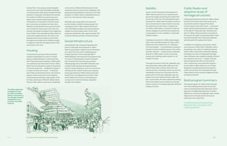 Ch—2 102 103Innovation and Funding Partnership Proposal
Ground-floor stoa spaces would integrate
community and cultural facilities alongside
commercial and retail space instead of isolat-
ing them in separate, standalone structures.
Co-location of different experiences and
space types would enable businesses and
entrepreneurs of all sizes to find the neces-
sary resources and spaces for their work.
Retailers would benefit from new foot traffic
and a customer base drawn from the com-
mercial real estate throughout the neighbour-
hood. Rather than developing Villiers West as
a primarily residential area, the mixed-use
development would create an area active
throughout the week and is flexible enough
to adapt to meet the changing needs of the
community over time.
Housing
The economic success of the innovation
campus would depend, in part, on devel-
oping a residential base in close proximity,
such that businesses locating in Villiers West
can readily access their labour force. Villiers
West has the potential to support thousands
of new housing units — designed to support
a mixed-income community — interlaced
with retail, social infrastructure, and cultural
spaces, which would draw new residents
and businesses seeking a high quality of life
for their employees. While the Villiers Island
Precinct Plan calls for a primarily residential
community at Villiers West (80 percent resi-
dential across the full precinct), Sidewalk Labs’
proposal would dedicate 42 percent of its total
program on Villiers West to residential uses as
part of a more diverse mixed-use plan.
Sidewalk Labs would deliver the same 40
percent below-market housing program for
residential units in Villiers West (with 20 per-
cent affordable housing units and 20 percent
middle-income housing units). Of the 1,700
projected residential units, approximately 700
would be offered as below-market housing.64
Social Infrastructure
Like Sidewalk Labs’ proposed development
plan for Quayside, the proposal for Villiers
West incorporates a range of social infrastruc-
ture uses from the onset, totalling approx-
imately 2percent of the total build plan.65
While Sidewalk Labs expects the programming
for many of these spaces would be devised
with local partners and service providers
following approval of the MIDP, Sidewalk Labs
envisions setting aside stoa space specifi-
cally for public programs, such as a workforce
training centre. Social infrastructure spaces
and programming at Villiers West would also
benefit from the adjacent Promontory Park,
which Waterfront Toronto is developing as
a resource for all Torontonians, especially
families with children.
Mobility
As part of the first phase of development,
Villiers West would serve as a physical and
economic bridge connecting the waterfront
to the rest of the city. The development plan
proposed for Villiers West includes a series of
new connections to make it easier to access
the waterfront by foot, bike, or public tran-
sit. Within Villiers West, a network of internal
streets designed to prioritize the pedestrian
would support a more walkable, multimodal
mobility system.
Creating connectivity to Villiers West begins
with a new centrally located LRT stop, which
follows from the waterfront LRT extension.
Two new bridges — one dedicated to pedestri-
ans and a second created as part of an exten-
sive bike network — would connect Quayside
directly to Villiers West, further improving
access and creating a safer system for all
modes of transit.
Through the centre of the site, Sidewalk Labs
has proposed a wide public walkway to the
west of New Cherry Street, lined with com-
mercial activity. This street would connect the
residential community to the east with the
public parks to the west. Sidewalk Labs pro-
poses a one-way “shared streets” path with
pick-up and drop-off areas instead of parking,
which would also improve safety by decreas-
ing the number of crossings between different
modes of transit.
Public Realm and
adaptive reuse of
heritage structures
Existing planning documents for Villiers Island
include a 16-hectare park that would curve
around the southern edge of the island,
connecting to Promontory Park — a dynamic
public space located along the western edge
of the island.66 Sidewalk Labs’ development
plan for Villiers West prioritizes connections
to the park through an expanded public realm
and street design that maximizes walkways
and bike paths throughout the island.
In addition to creating a connected, mixed-
use campus at Villiers West, Sidewalk Labs is
proposing a new vision for Keating Channel,
which today is lined with industrial buildings,
including a number of designated heritage
sites. Sidewalk Labs imagines Keating Channel
as a dynamic new zone — a water-focused
spine programmed with art and cultural
uses, restaurants, and production spaces —
and envisions Villiers West as a core hinge
designed to enable physical and program-
matic connections from Quayside through
Villiers West to the 6-hectare neighbourhood
at Keating Channel.
Build program summary
The build program for Villiers West deviates
from the existing precinct plan and a busi-
ness as usual development approach, due in
large part to deliberate decisions to reflect
Waterfront Toronto and Sidewalk Labs’ shared
objectives for the site and for the future
potential of the waterfront.
The following table summarizes these
departures with a description of the
underlying rationale.
The Villiers West plan
is designed to spur
an urban innovation
cluster, anchored by a
new Google Canadian
headquarters and
an Urban Innovation
Institute.
 
