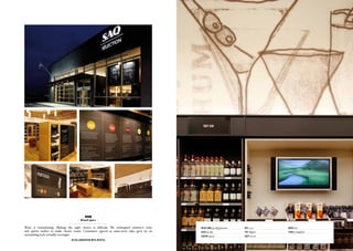 SAQ
                                      - Retail space -

Wine is intimidating. Making the right choice is difficult. We redesigned Quebec’s wine      Project Name: SaQ Selection   Date: 2007                                        Budget: n/a
and spirits outlets to make choice easier. Consumers agreed as same-store sales grew by an   Client: SAQ                   Type: Retail                                      Status: Completed
astonishing 64% virtually overnight.                                                         Location: Laval               Scope: 762 m2
                                 IN COLLABORATION WITH æDIFICA
                                                                                                                                        SID LEE – Retail  interior design
                                                                                                                                                      - 53 -
 