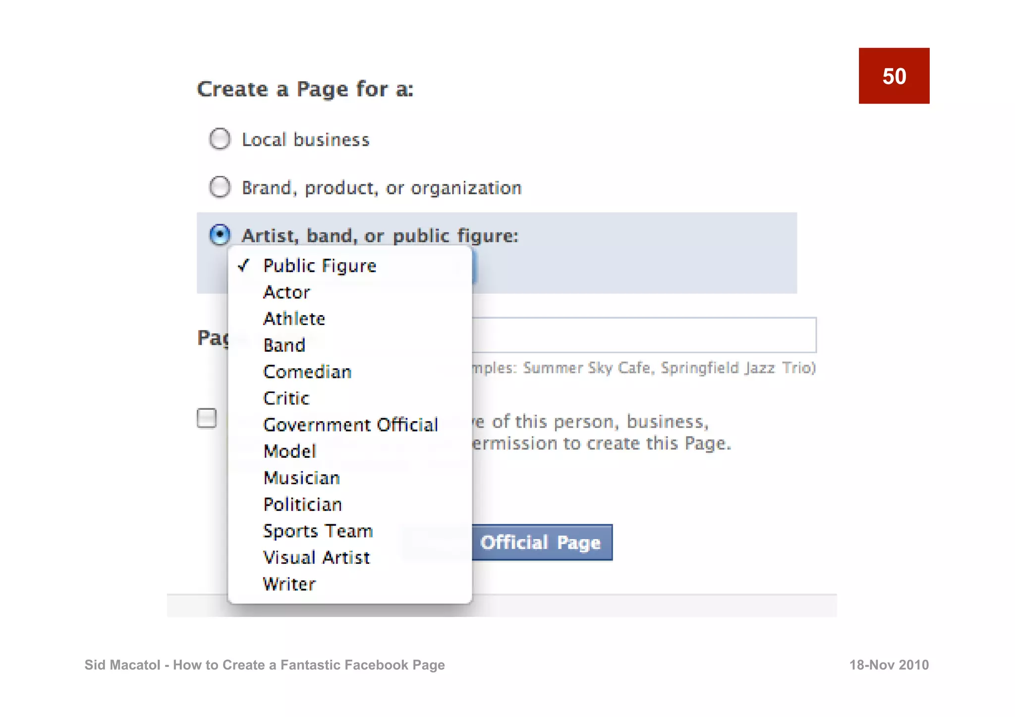 50




Sid Macatol - How to Create a Fantastic Facebook Page   18-Nov 2010
 
