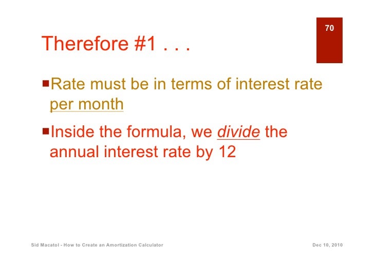 amortization calculation formula