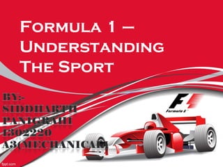 Formula 1 –
Understanding
The Sport
 
