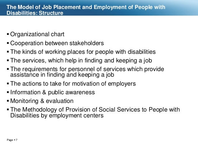 social inclusion of people with disabilities through access job assistance for people with disabilities