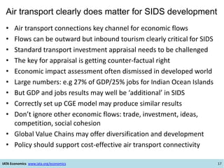 SIDS Economic Development and The Role of Air Transport | PDF