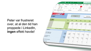 Peter var frustreret
over, at al den tid han
proppede i LinkedIn,
ingen effekt havde!
 