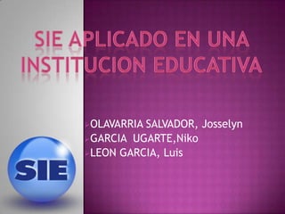 OLAVARRIASALVADOR, Josselyn
GARCIA UGARTE,Niko
LEON GARCIA, Luis
 