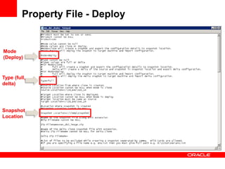 Property File - Deploy


Mode
(Deploy)



Type (full,
delta)




Snapshot
Location
 