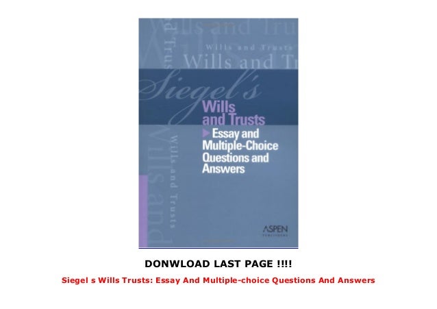 Wills and trusts exam checklist image