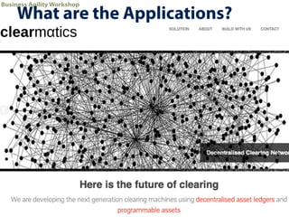 Business Agility Workshop
What are the Applications?
 