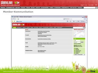 Member-Kommunikation Online Consulting AG | www.online.ch 