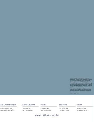 1300_W-36-BR.qxd:1300W36BR

5/21/09

8:36 AM

Page 10

© 2009 Siemens Product Lifecycle Management
Software Inc. Todos os direitos reservados. A Siemens
e o logotipo da Siemens são marcas registradas da
Siemens AG. Teamcenter, NX, Solid Edge, Tecnomatix,
Parasolid, Femap, I-deas, Velocity Series, Geolus e Insight
são marcas comerciais e marcas registradas da Siemens
Product Lifecycle Management Software Inc. ou de suas
subsidiárias nos Estados Unidos e em outros países.
Todos os outros logotipos, marcas comerciais, marcas
registradas ou marcas de serviço mencionados neste
documento pertencem aos respectivos proprietários.
1300-W 36-BR 5/09

 