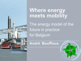 Where energy
                      meets mobility
                      The energy model of the
                      future in practice
                      for Belgium

                      André Bouffioux



Page 1   March 2011                     © Siemens AG 2011. All rights reserved.
 