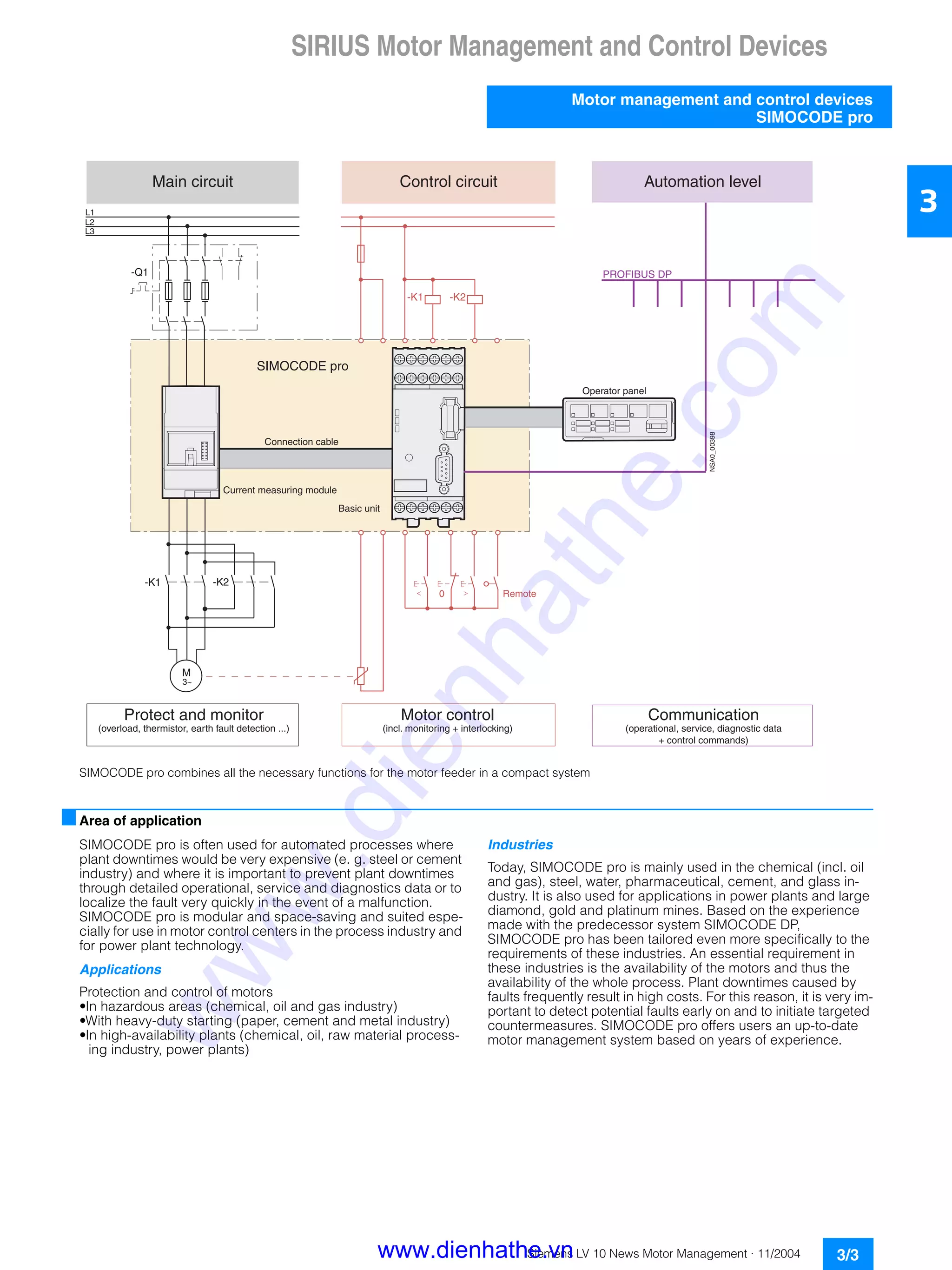 Siemens catalog tong hop 3 uf simocode | PDF