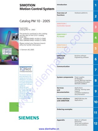 Siemens catalog tong hop simotion | PDF