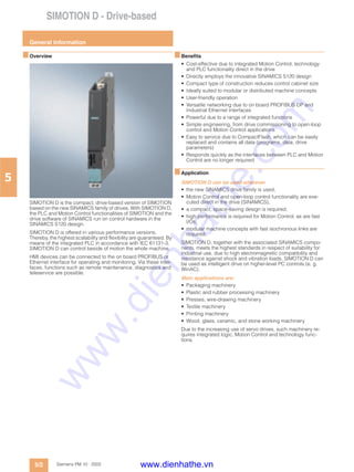 Simotion Siemens catalog tong hop simotion | PDF