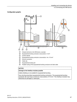 Siemens hmi mp 277 operating instructions Slide 47