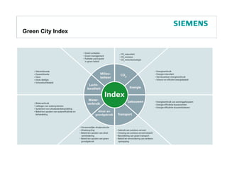 Duurzaamheid als de sleutel tot succes:
Siemens is Index jaar actief
Green City al 16




                                          Protection notice / Copyright notice
 